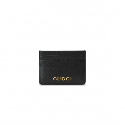 GUCCI CARD CASE WITH GUCCI SCRIPT  ‎773428 (10*7cm)